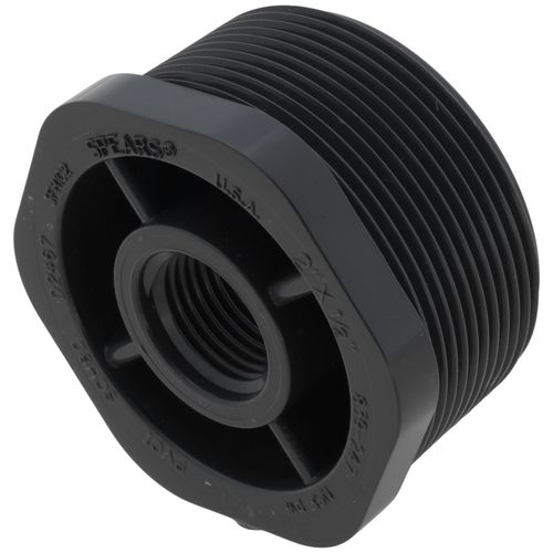 Main product image of 2" x 1/2" PVC Sch. 80 Flush Style Reducer Bushing (MPT x FPT)