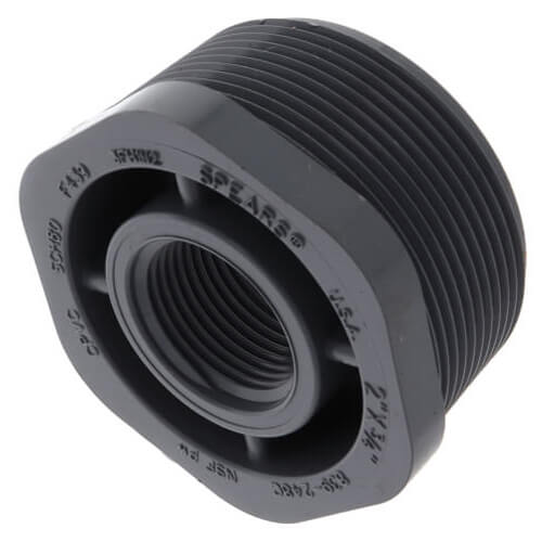 Main product image of 2" x 3/4" CPVC Schedule 80 Flush Style Reducer Bushing (MIPT x FIPT)
