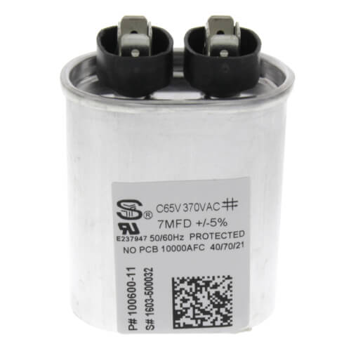 7 MFD Oval Dual Capacitor (370V), 83W77