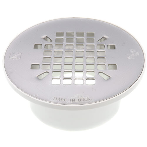 Main product image of 2" x 3" Solvent Weld Round Snap-In Floor Drain w/ Stainless Steel Strainer