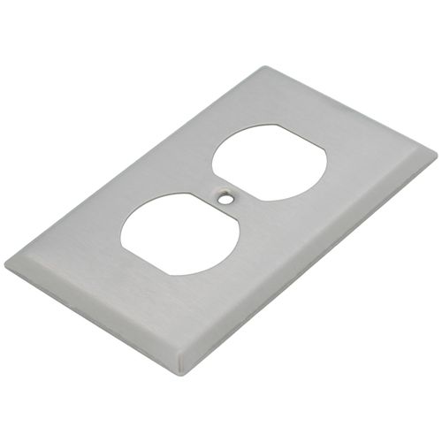 Main product image of 1-Gang Wallplate, Duplex Receptacle (430 Stainless Steel)