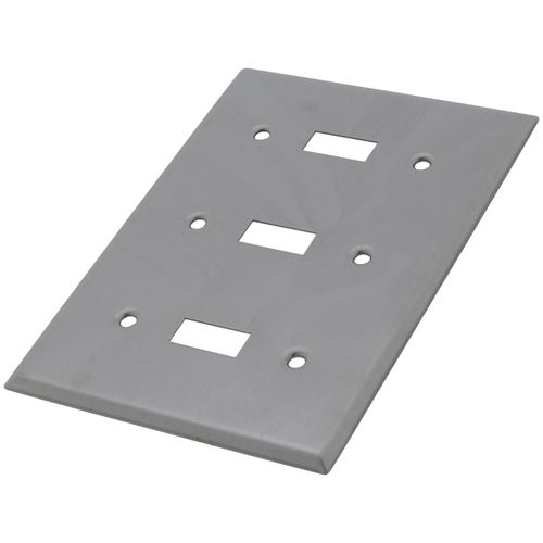 Main product image of 3-Gang Wall Plate, Toggle Switch, Device Mount (430 Stainless Steel)