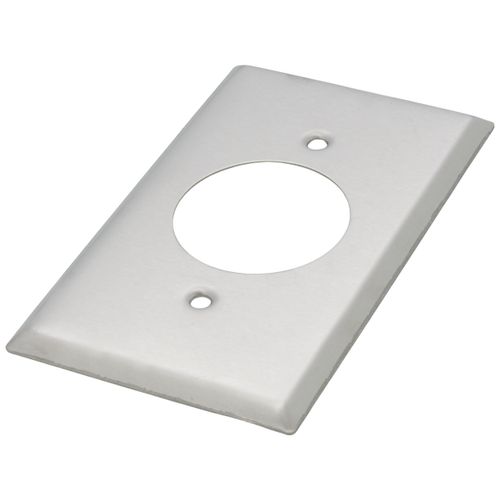 Main product image of 1-Gang Electrical Wall Plate, Power Outlet 1.6" Hole (Stainless Steel)