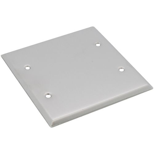 Main product image of 2-Gang No-Device Blank Electrical Wall Plate, 430 Stainless Steel, Box Mount