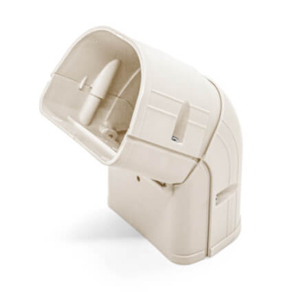 Main product image of 3.5" 45 to 90-Degree Adjustable Vertical Elbow - LCA92I (Ivory)