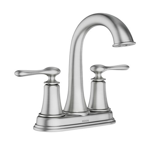 Main product image of Ellicott Spot Resist Brushed Nickel 2 Handle High Arc Bathroom Faucet, 84092SRN