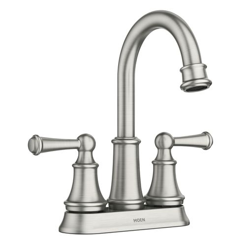 Main product image of Brecklyn Spot Resist Brushed Nickel 2 Handle High Arc Bathroom Faucet