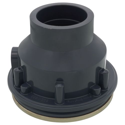 Main product image of 2" x 3" PVC On-Grade Schedule 40 Adjustable Floor Drain w/ Nickel Bronze Strainer (Hub)