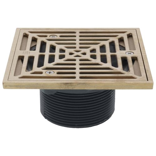 Main product image of 3" MIP ABS On-Grade Adjustable Floor Drain w/ Square Nickel Bronze Strainer