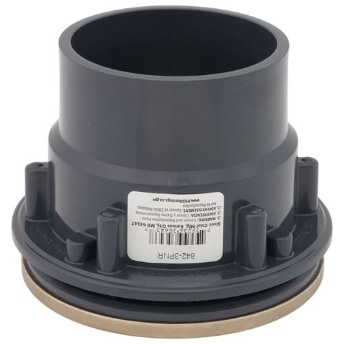 Main product image of 3" x 4" PVC On-Grade Schedule 40 Adjustable Floor Drain w/ Nickel Bronze Strainer (Hub)