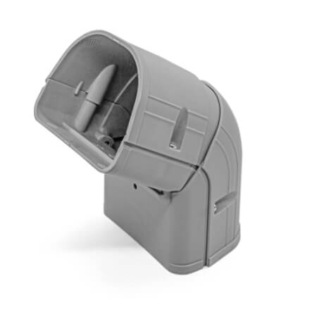 Main product image of 3.5" 45 to 90-Degree Adjustable Vertical Elbow - LCA92G (Gray)