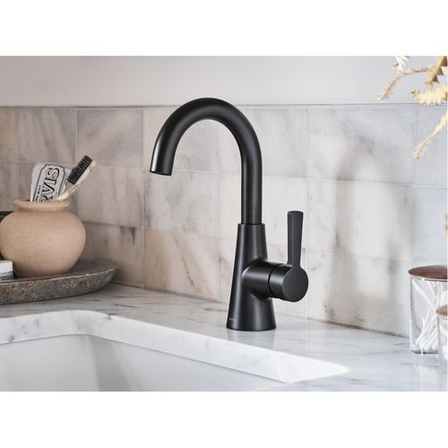 Main product image of Mikah One-handle High Arc Bathroom Faucet (Matte Black), 84310BL