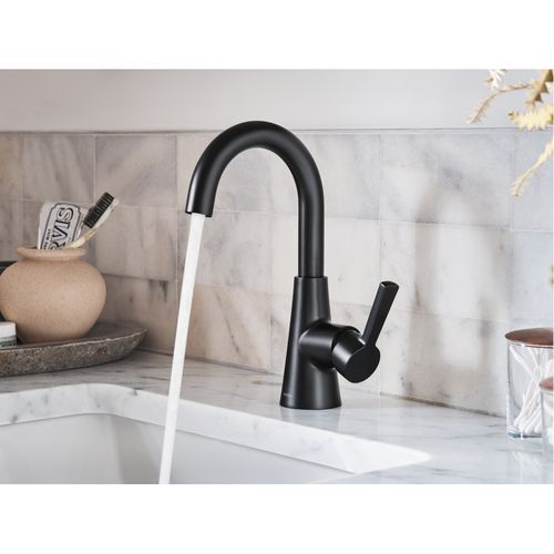 Main product image of Mikah One-handle High Arc Bathroom Faucet (Matte Black), 84310BL