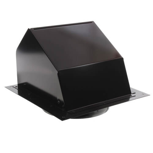 Main product image of 6" Round Duct Black Wall Cap w/ Damper