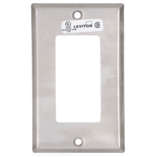 Main product image of 1-Gang Electrical Midway Wall Plate, Decora/GFCI (Stainless Steel)