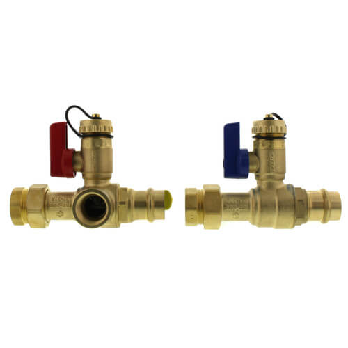 Main product image of 3/4" Press Isolator E-X-P E2 Tankless Water Heater Service Valve Kit w/ 150 PSI Pressure Relief Valve