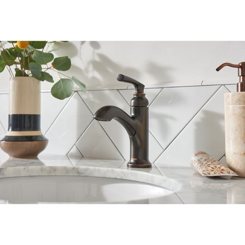 Main product image of Single Handle Monoblock Bathroom Sink Faucet, 84535BRB (Mediterranean Bronze)