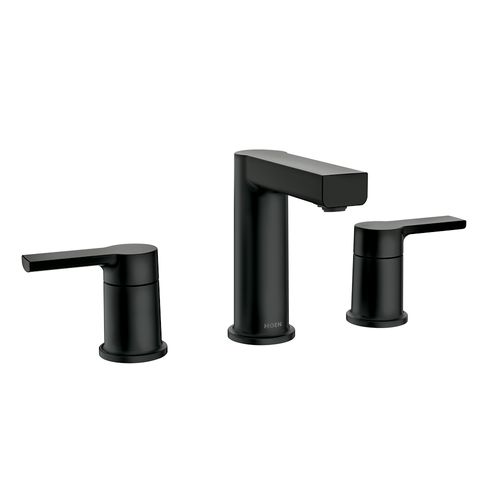 Main product image of Rinza Matte Black 2 Handle Bathroom Faucet, Wide Spread, 84629BL