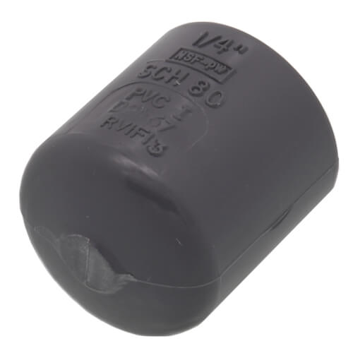 Main product image of 1/4" PVC Schedule 80 Cap (Socket)