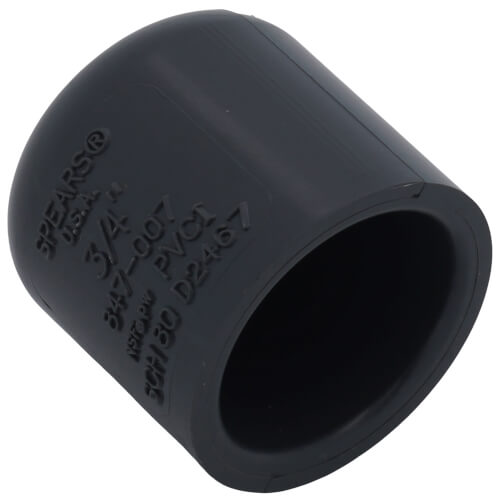 Main product image of 3/4" PVC Schedule 80 Cap (Socket)