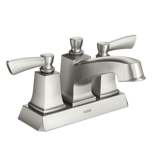 Main product image of Conway Spot Resist Brushed Nickel 2 Handle Low Arc Bathroom Faucet, WS84922SRN