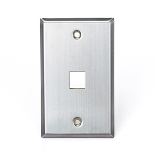 Main product image of Stainless Steel Quickport, Wallplate, Single-Gang, 1-port