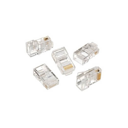 Main product image of 8-Position 8-Contact RJ-45 CAT 5e Modular Plug (Box of 25)