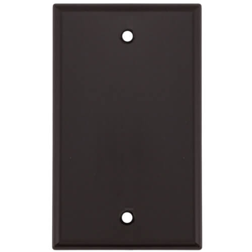 Main product image of 1-Gang No Device Blank Wallplate, Box Mount, Thermoset Plastic (Brown)