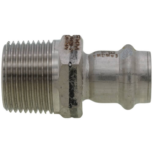 1/2" x 3/4" ProPress 304 Stainless Male Adapter w/ FKM Seal (P x MNPT)