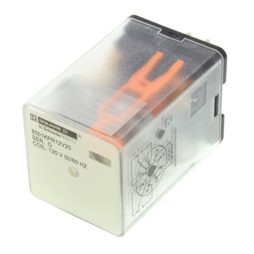 Plug In 8 Pin Relay, DPDT, Cylindrical Terminals (120V)