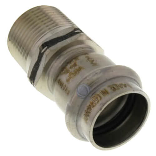 3/4" x 1/2" ProPress 304 Stainless Male Adapter w/ FKM Seal (P x MNPT)