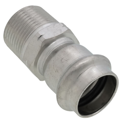 3/4" ProPress 304 Stainless Male Adapter w/ FKM Seal (P x MNPT)