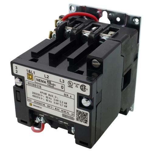 Main product image of 120V NEMA Size 0 Non-Reversing Contactor, 3 Poles, Open Style (18A)