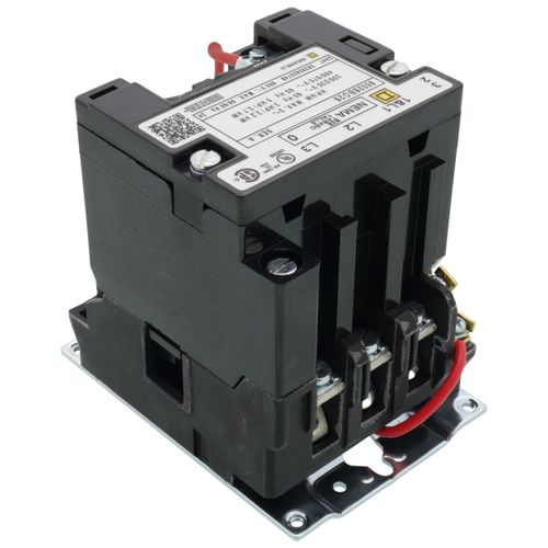 Main product image of 120V NEMA Size 0 Non-Reversing Contactor, 3 Poles, Open Style (18A)