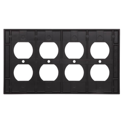 Main product image of 4-Gang Electrical Wall Plate, Duplex Receptacle (Brown)