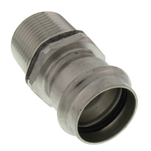 1" ProPress 304 Stainless Male Adapter w/ FKM Seal (P x MNPT)