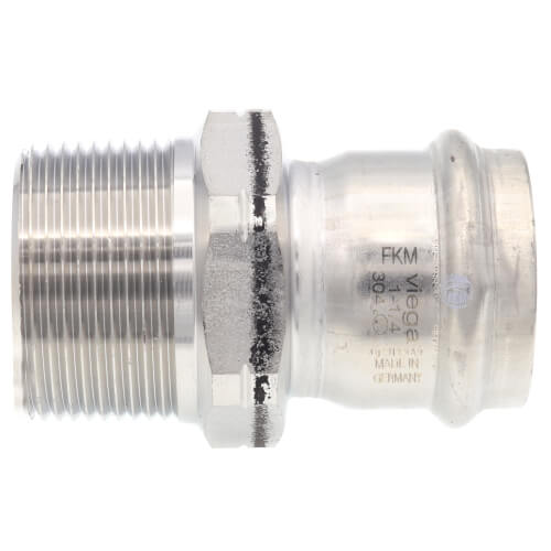 1-1/4" ProPress 304 Stainless Male Adapter w/ FKM Seal (P x MNPT)