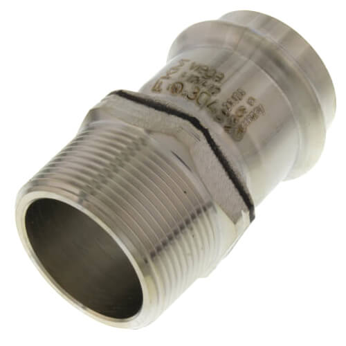 2" ProPress 304 Stainless Male Adapter w/ FKM Seal (P x MNPT)