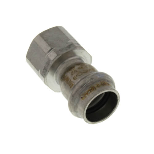 1/2" ProPress 304 Stainless Female Adapter w/ FKM Seal (P x FNPT)
