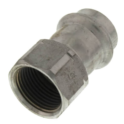 3/4" x 1/2" ProPress 304 Stainless Female Adapter w/ FKM Seal (P x FNPT)