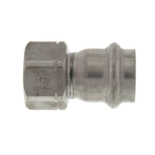 3/4" ProPress 304 Stainless Female Adapter w/ FKM Seal (P x FNPT)