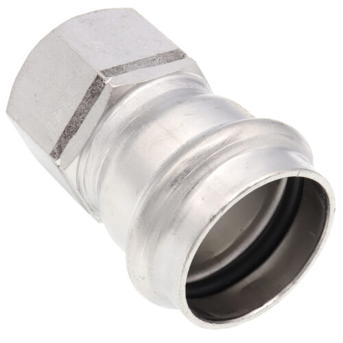 1" x 3/4" ProPress 304 Stainless Female Adapter w/ FKM Seal (P x FNPT)