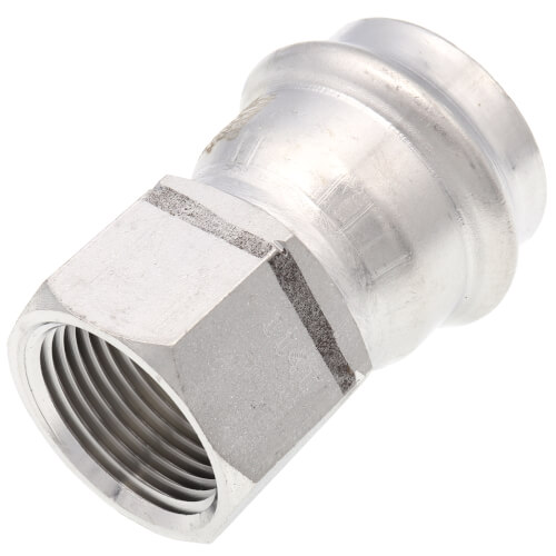 1" x 3/4" ProPress 304 Stainless Female Adapter w/ FKM Seal (P x FNPT)