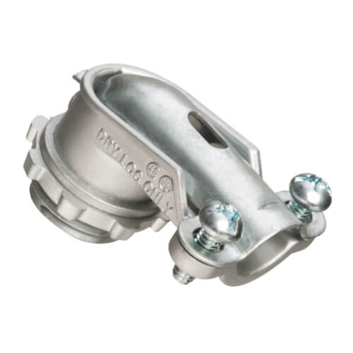 Main product image of 4" Zinc 90-Degree Squeeze Flex Connector