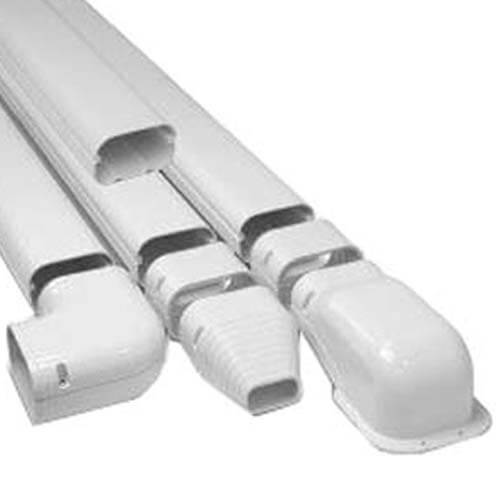 3.75" Slimduct White Wall Duct Kit - SDK100W (13 Ft Kit)