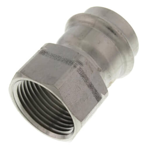 1-1/2" ProPress 304 Stainless Female Adapter w/ FKM Seal (P x FNPT)