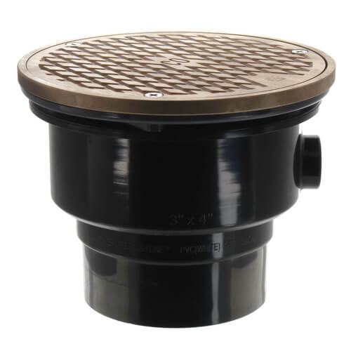 Main product image of 3" Solvent Weld On-Grade Adjustable Cleanout, ABS, Nickel Bronze