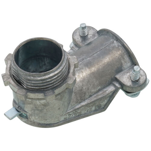 Main product image of 3/4" Zinc 90° Squeeze Flex Connector