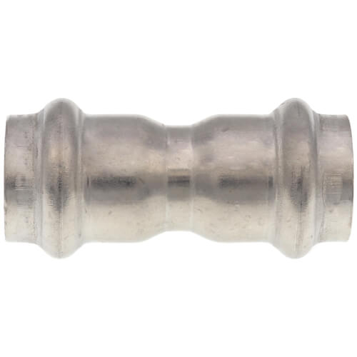 1/2" ProPress 304 Stainless Coupling w/ FKM Seal - w/ Stop (P x P)