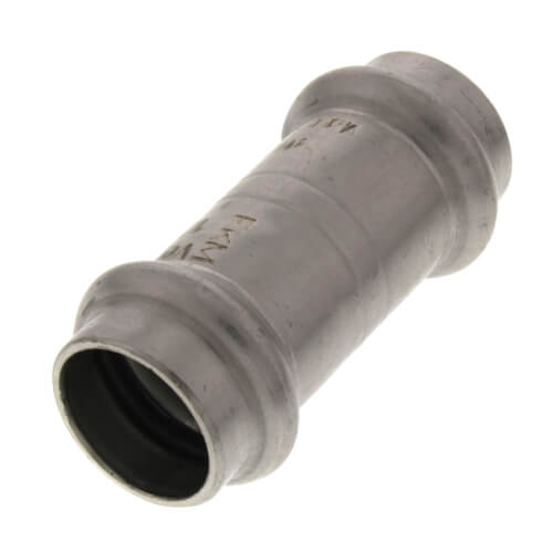 1/2" ProPress 304 Stainless Coupling w/ FKM Seal - No Stop (P x P)